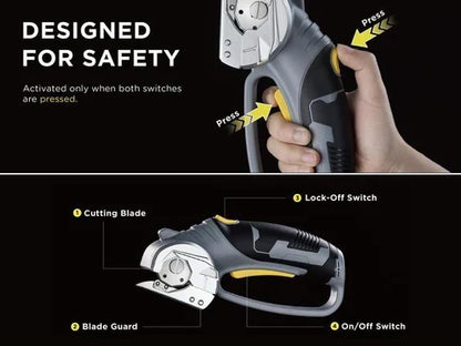 Cordless Precision Cutting Shears with LED Light | 1500mAh Battery & Durable Blades