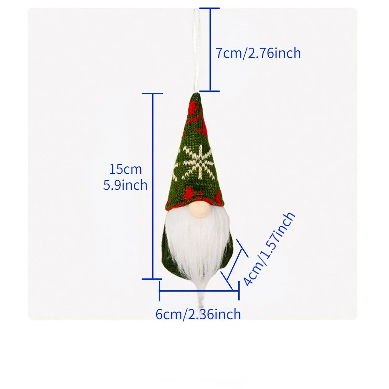 3-Piece Scandinavian Gnome Decoration Set | Fabric and Plush | Hanging Ornaments for Christmas Tree & Home