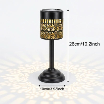 Metal Solar Table Lamp for Cozy Evening Lighting
