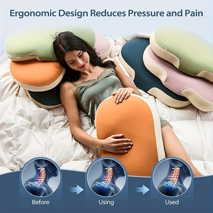 Cooling Cervical Memory Foam Pillow - Ergonomic Contour Support for Sleep
