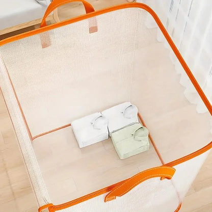 Transparent Storage Bag for Clothes | Zippered Folding Duvet and Pillowcase Bag with Large Capacity