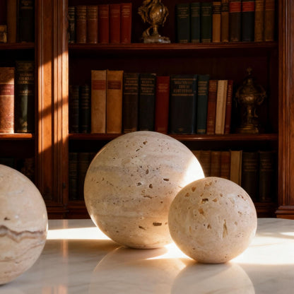 Elegant Natural Stone Sphere for Timeless Home Styling