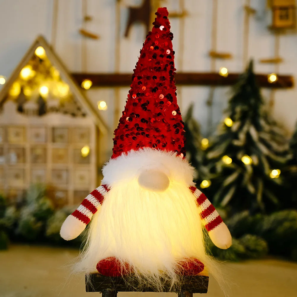 Illuminated Christmas Gnome Decoration | 30 x 10 x 10 cm | LED Table & Window Ornament | Battery Operated | Holiday Gift Idea