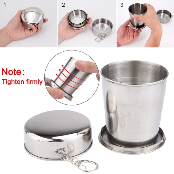 Portable Stainless Steel Collapsible Travel Cup