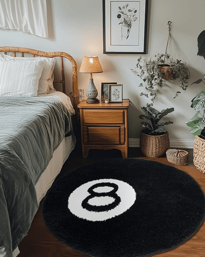 Round Black and White Carpet – Elegant Design for Any Room