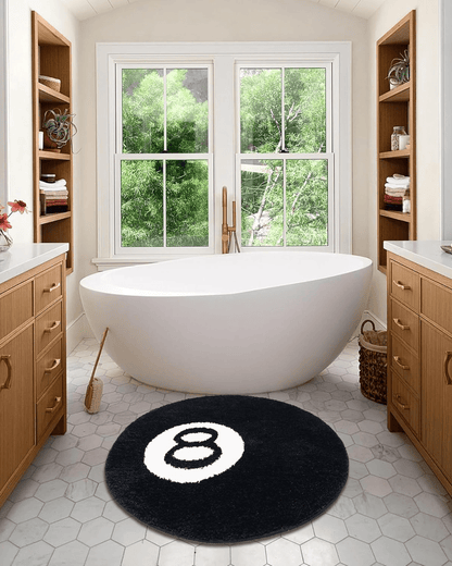 Round Black and White Carpet – Elegant Design for Any Room