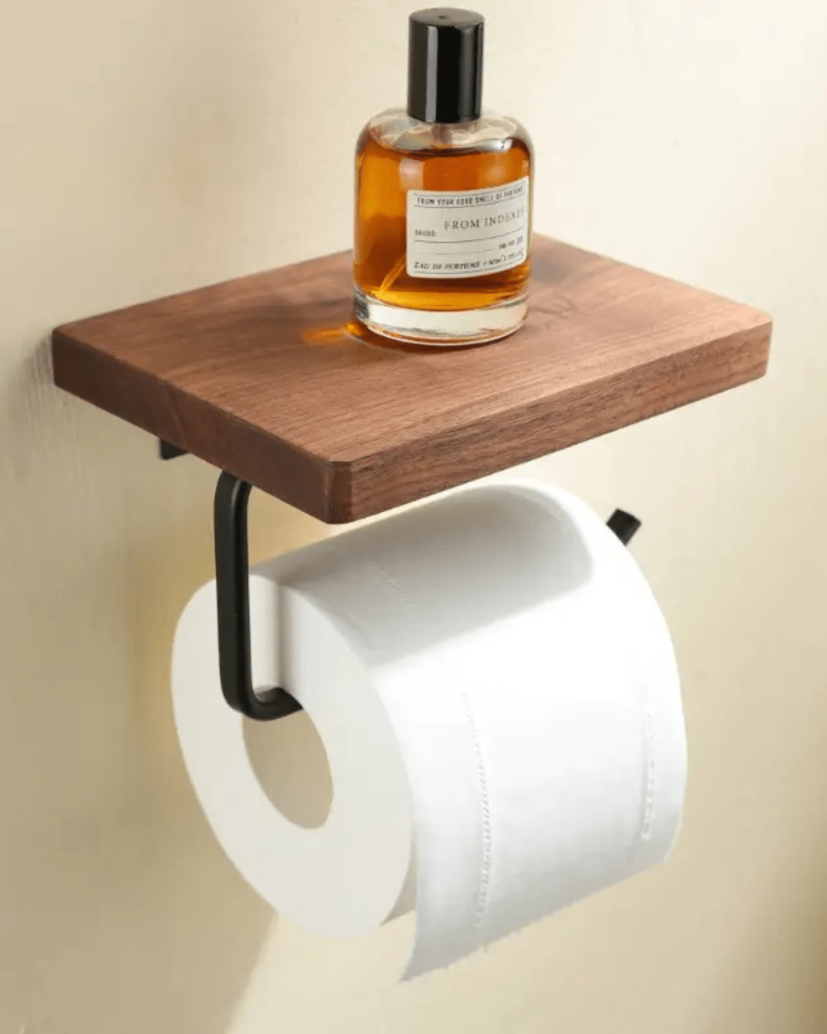 Stylish Toilet Paper Holder with Shelf for Elegant Bathrooms
