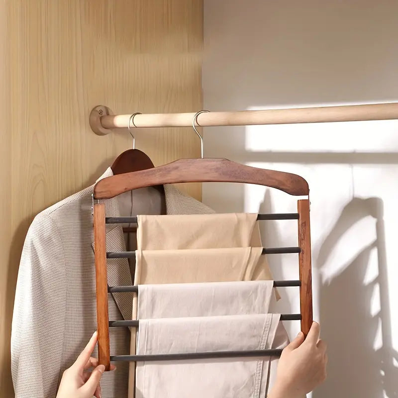 Space-Saving Multi-Functional Clothing Hanger