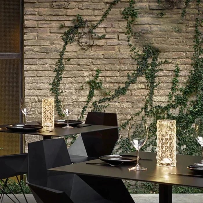 Luminous Crystal Table Lamp | 16-Color Mood Light with Touch Control