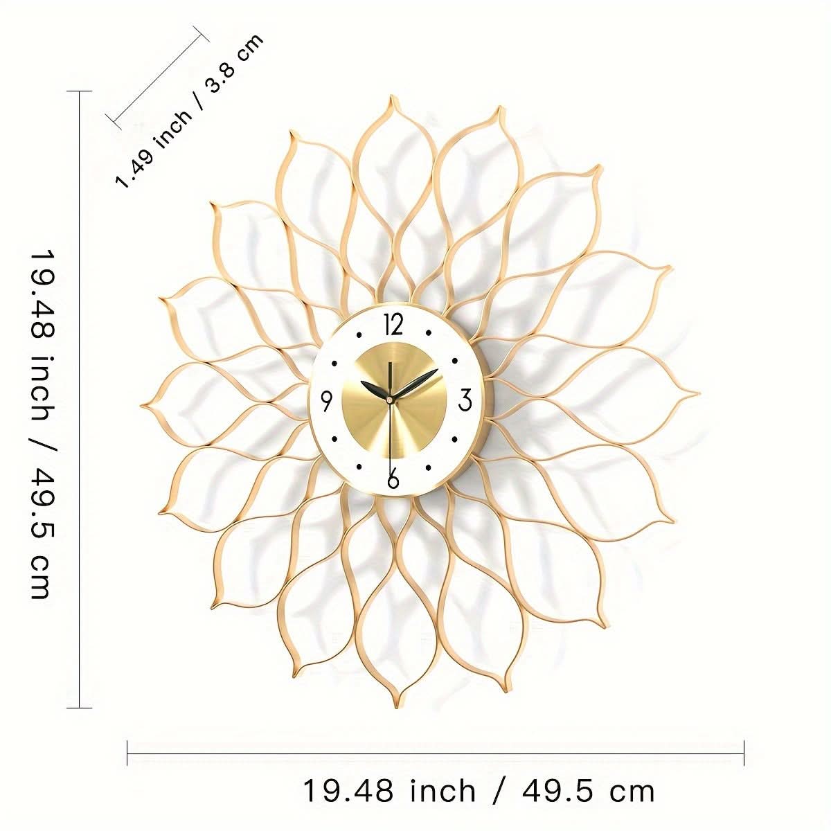 Modern Gold Wall Clock for Stylish Home Decor