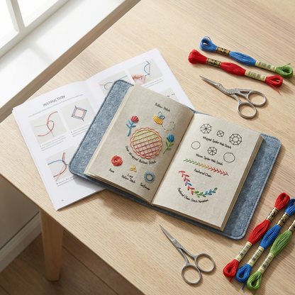 Master 106 Embroidery Stitches with Easy Step-by-Step Guidance