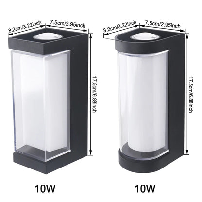 Contemporary Up/Down LED Wall Light | Waterproof IP65 | Aluminum | 17.5 × 12.5 × 10 cm