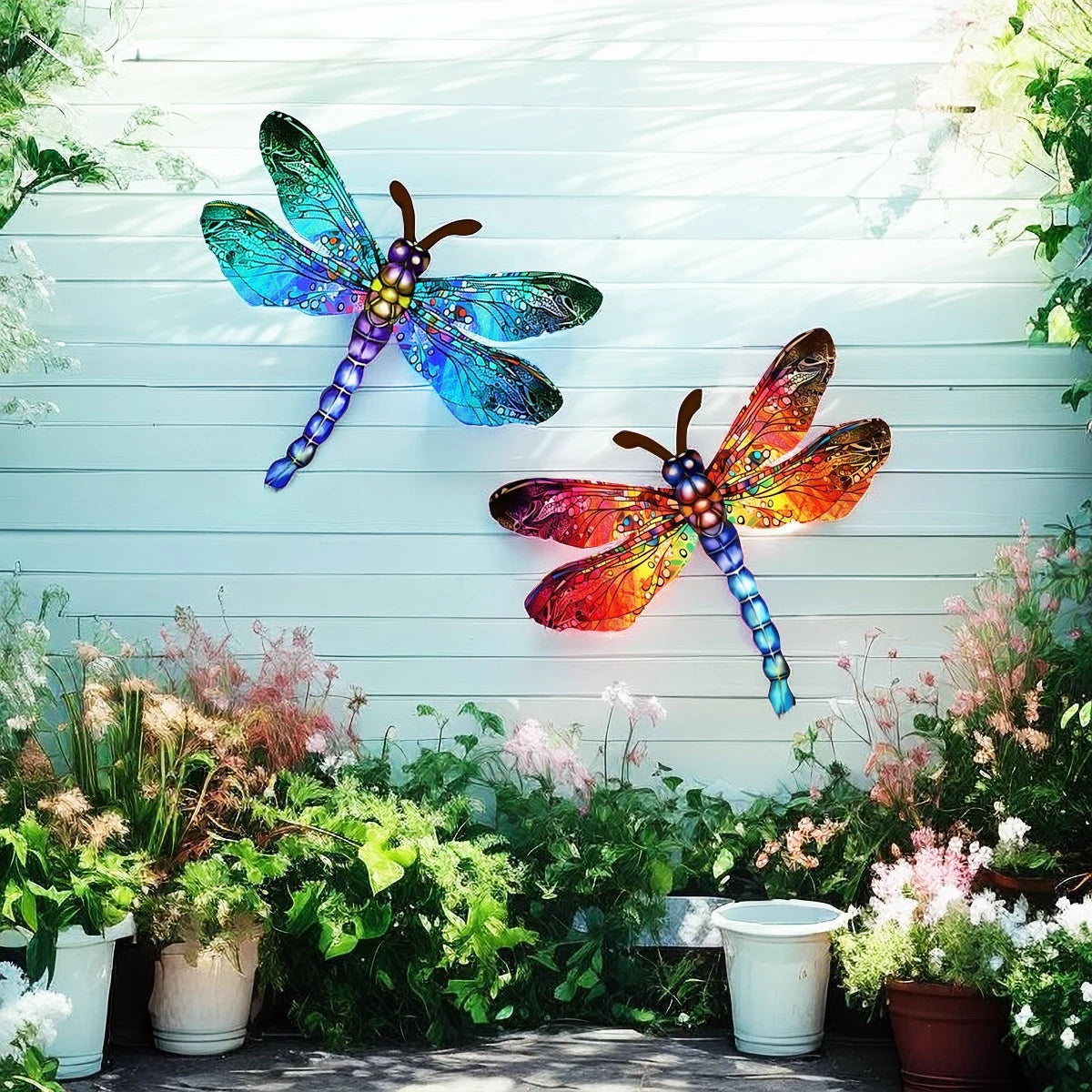 3D Metal Dragonfly Wall Art | Wrought Iron Sculpture | Garden & Home Decor