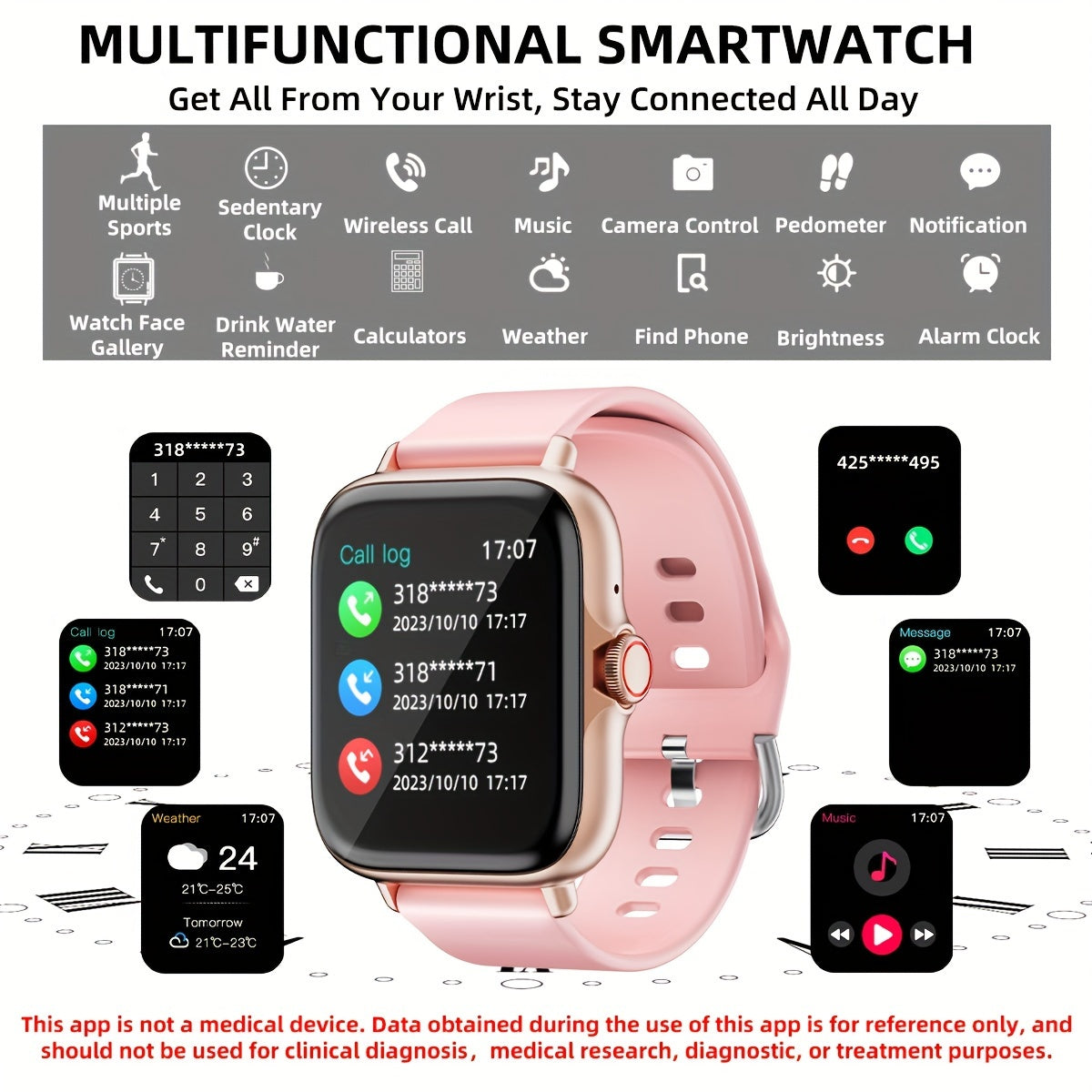 Stylish Smartwatch with Activity Tracker and Notifications - SmartFit Touch