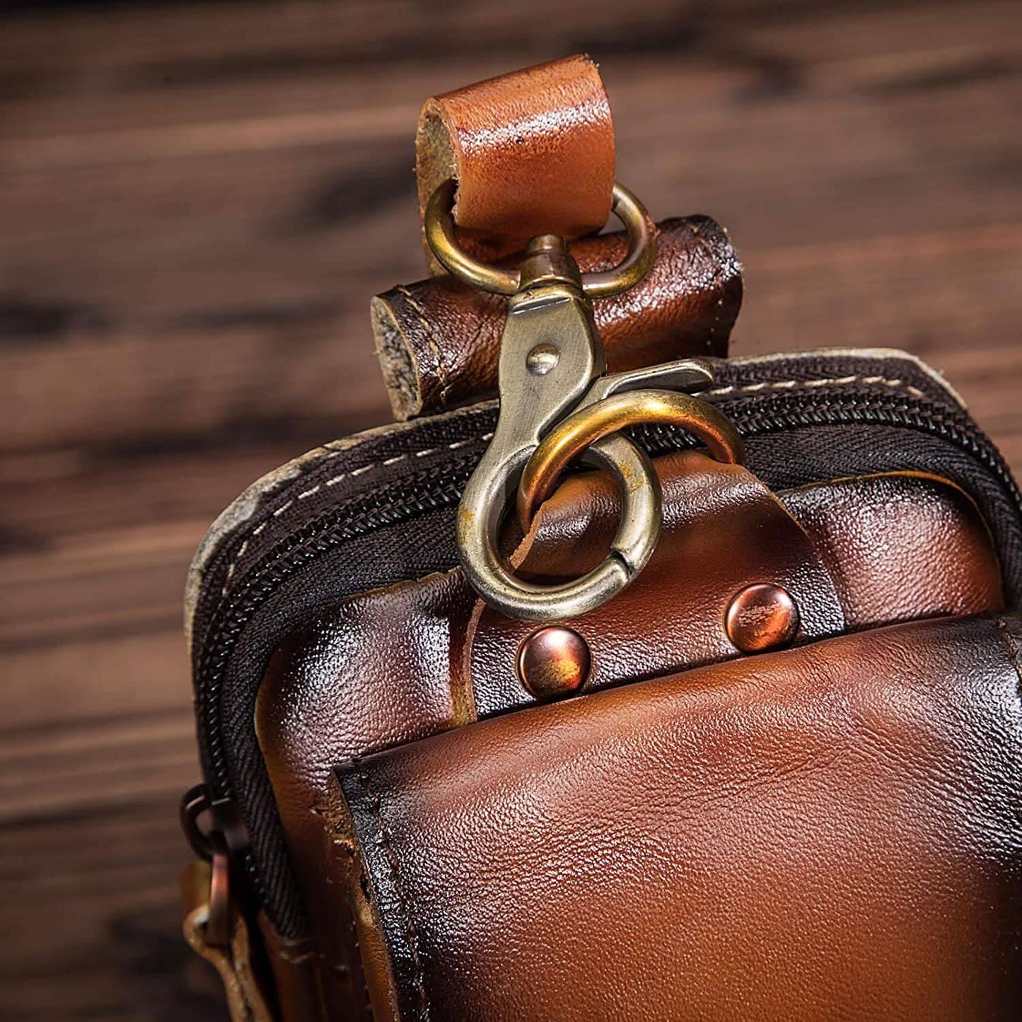 Full Grain Leather Travel Waist Bag