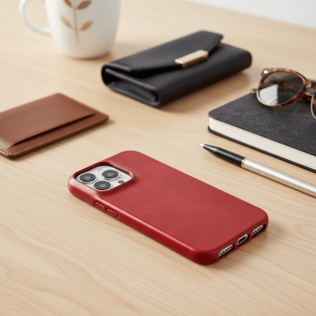 Shockproof Protective Cover for iPhone 13-16 - Oil Wax Finish Leather Case