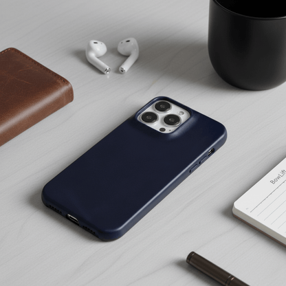 Shockproof Protective Cover for iPhone 13-16 - Oil Wax Finish Leather Case
