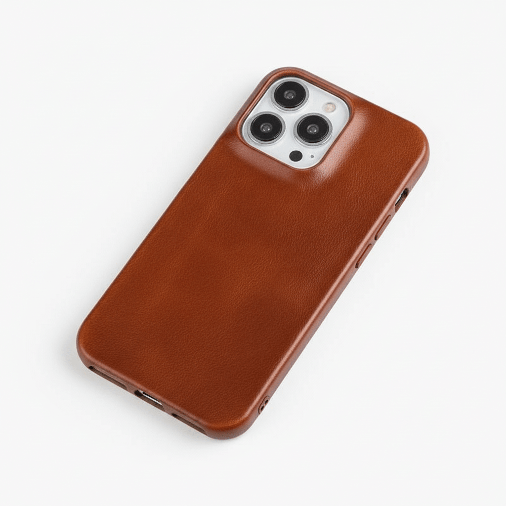 Shockproof Protective Cover for iPhone 13-16 - Oil Wax Finish Leather Case