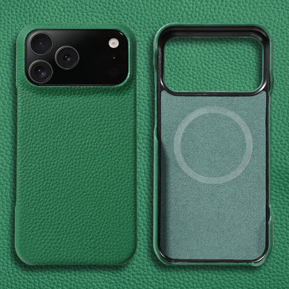 Leather Case for iPhone 17 with MagSafe, Microfiber Interior & Camera Guard