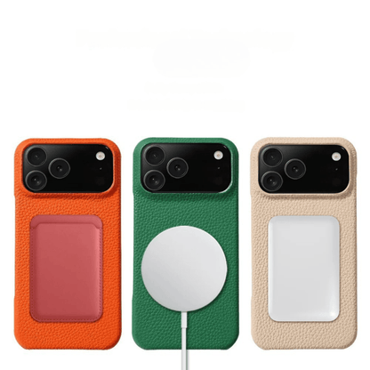 Leather Case for iPhone 17 with MagSafe, Microfiber Interior & Camera Guard