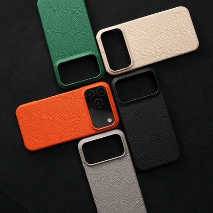 Leather Case for iPhone 17 with MagSafe, Microfiber Interior & Camera Guard