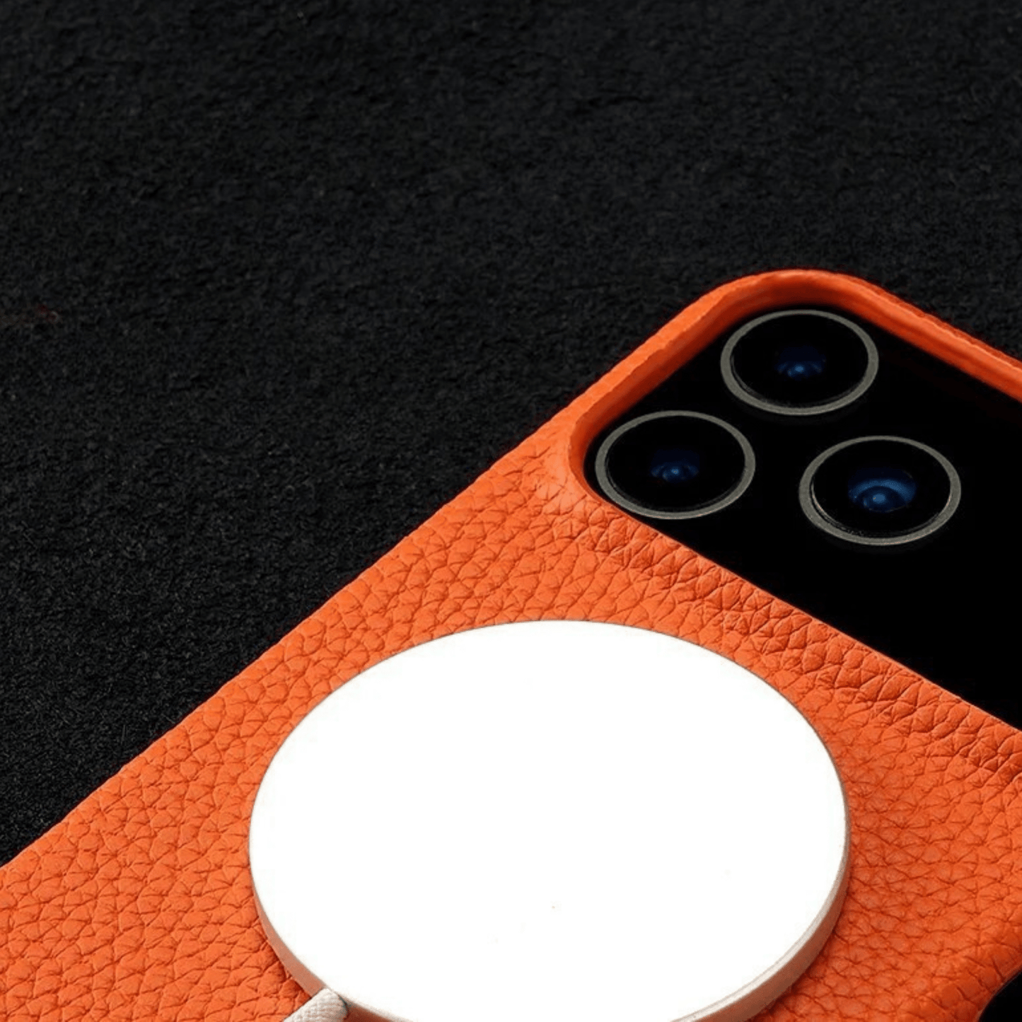 Leather Case for iPhone 17 with MagSafe, Microfiber Interior & Camera Guard
