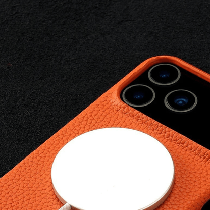 Leather Case for iPhone 17 with MagSafe, Microfiber Interior & Camera Guard