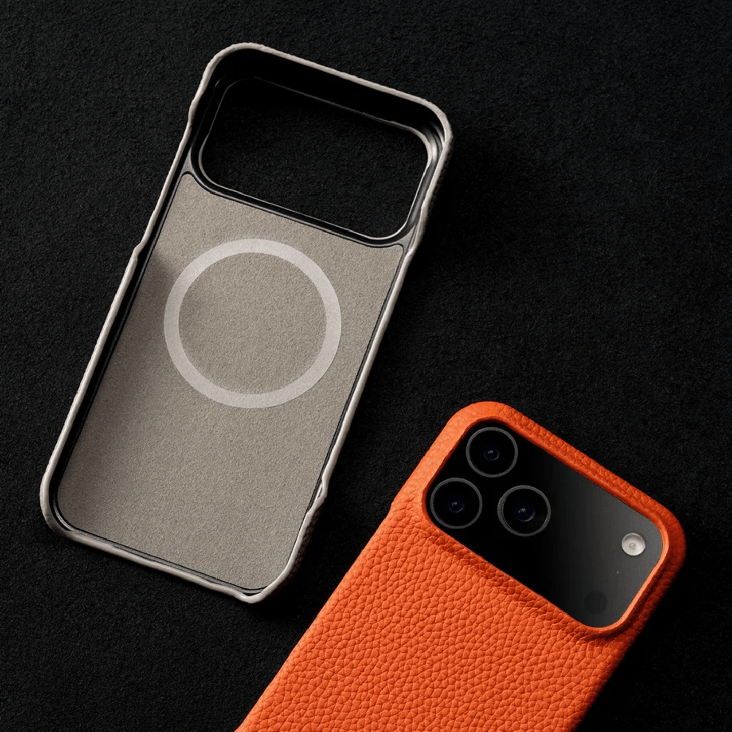 Leather Case for iPhone 17 with MagSafe, Microfiber Interior & Camera Guard