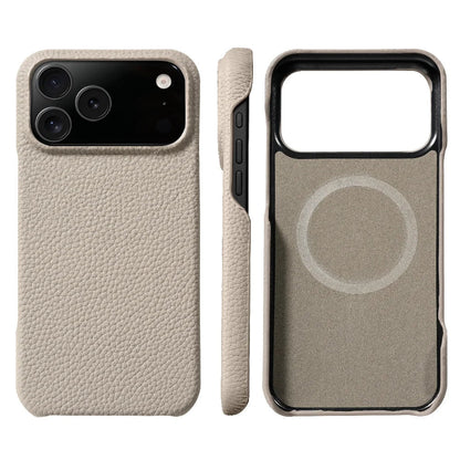 Leather iPhone Cover with MagSafe, Camera Guard, Microfiber Interior, Slim Design