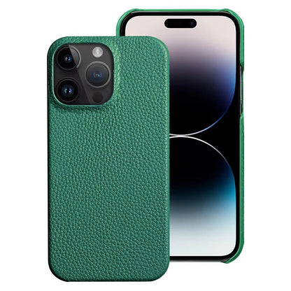 Leather iPhone Cover with MagSafe, Camera Guard, Microfiber Interior, Slim Design
