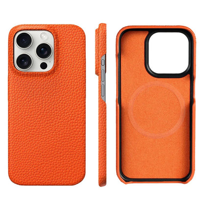 Leather iPhone Cover with MagSafe, Camera Guard, Microfiber Interior, Slim Design