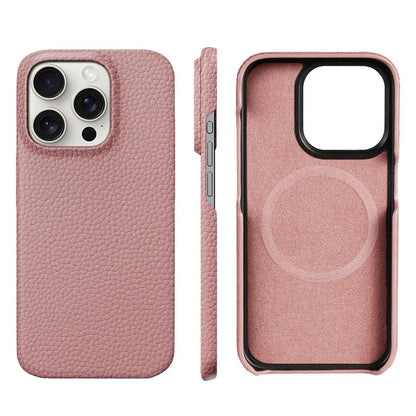 Leather iPhone Cover with MagSafe, Camera Guard, Microfiber Interior, Slim Design