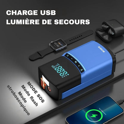 Compact Battery Booster and Compressor for Enhanced Power