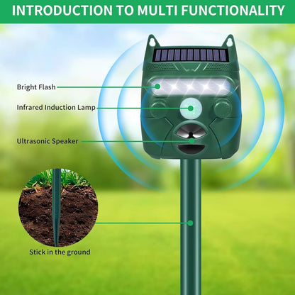 Solar Ultrasonic Pest Repeller for Gardens in the UK