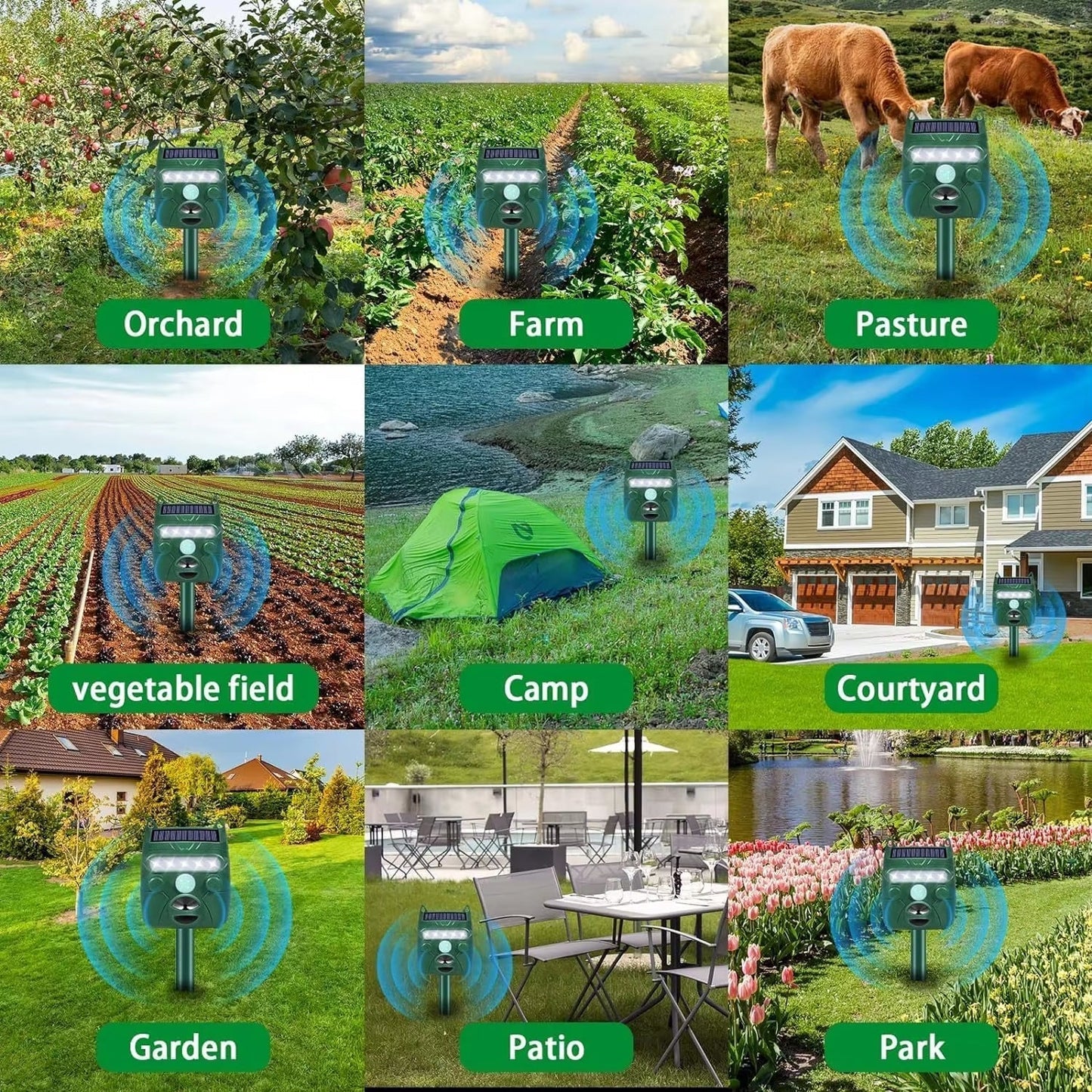 Ultrasonic Pest and Deer Repellent Device