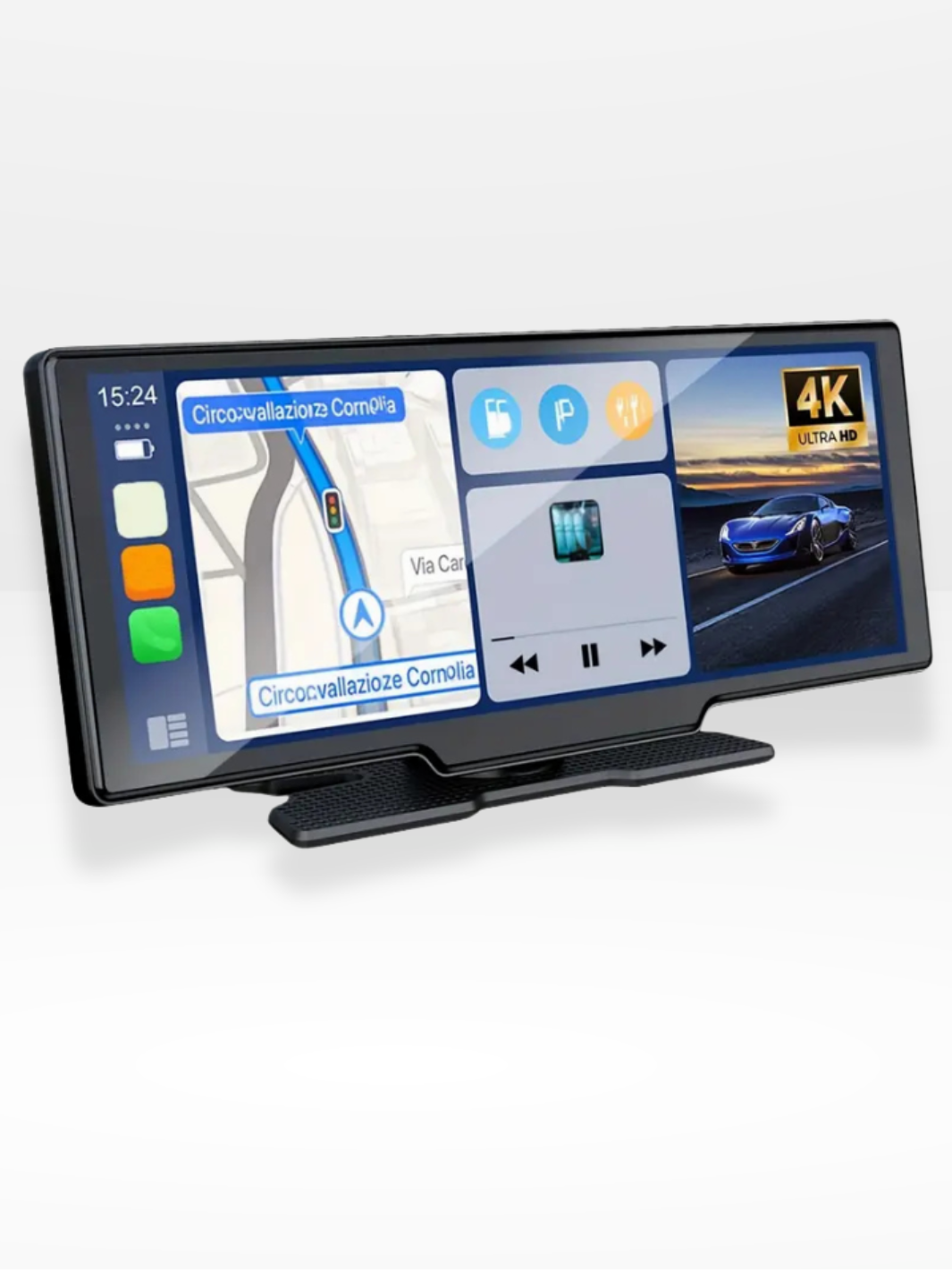Navigation Display for CarPlay with Integrated Backup Camera