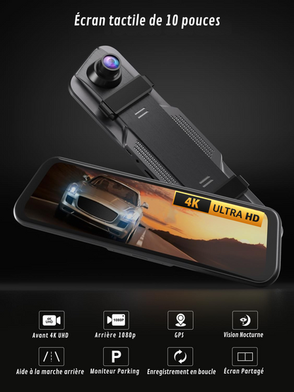 4K Dual Lens Dashboard Camera with CarPlay and Video Recording
