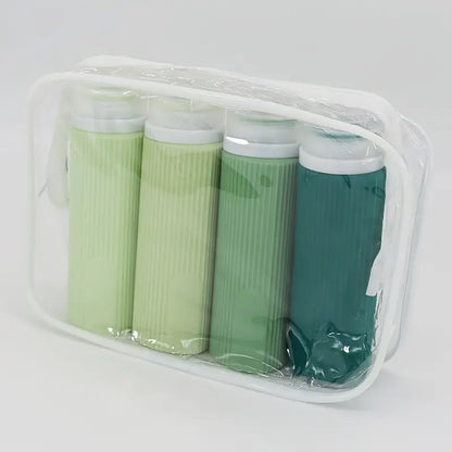 Leak-Proof Silicone Travel Bottles | Set of 4 | 89 ml | TSA Approved & BPA Free | Reusable & Refillable