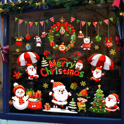 137-Piece Christmas Snowflake Window Sticker Set – Reusable PVC Decor for Winter and Holiday Glass Surfaces