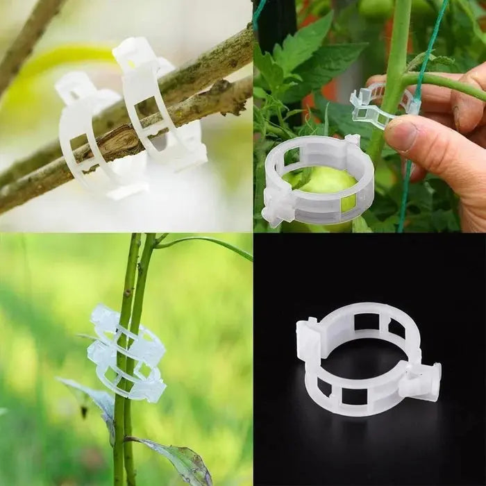 Garden Support Clips – Secure Stems Without Damage | 1-Inch Diameter, Open for Airflow | Reusable