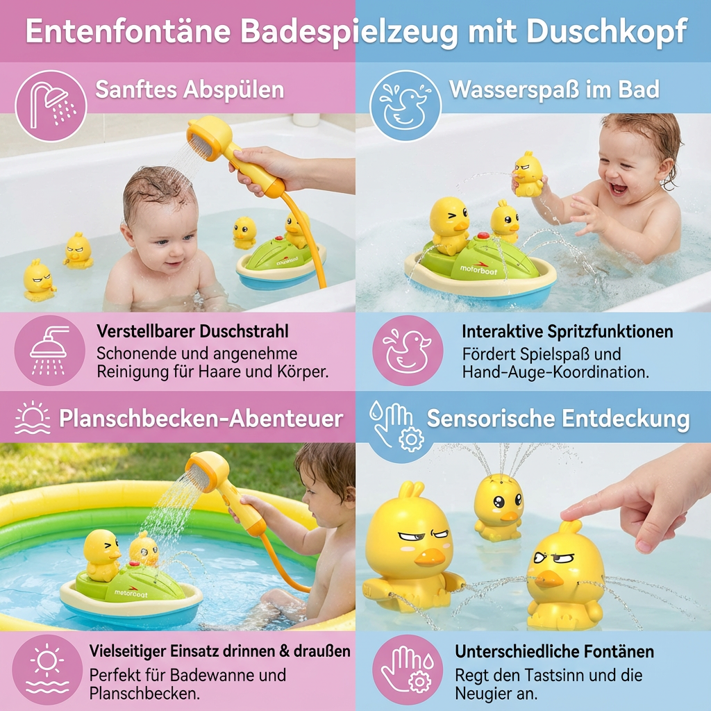 Duck Fountain Bath Toy with Showerhead