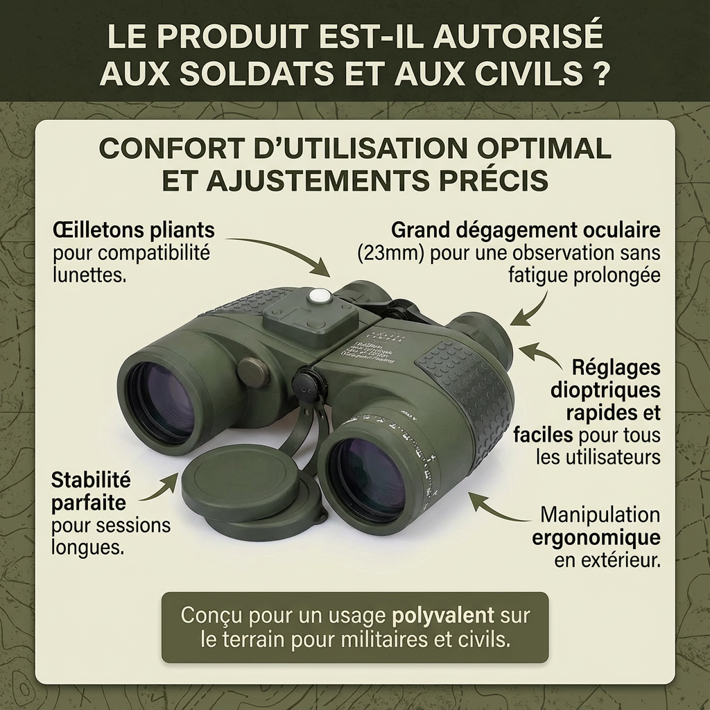 10x50 Military Binoculars for Clear and Steady Viewing