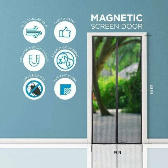 Magnetic Screen Door for Insect Protection
