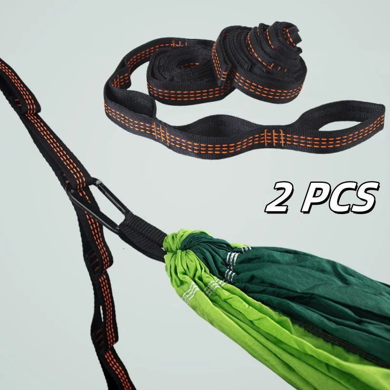 Hammock Suspension Set with 272 kg Load Capacity | Polyester Straps with 5 Rings | Pack of 2