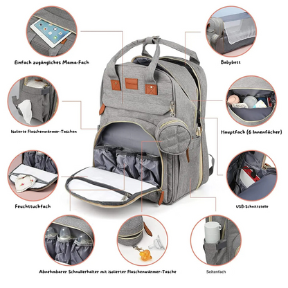 2-in-1 Baby Backpack with Changing Mat