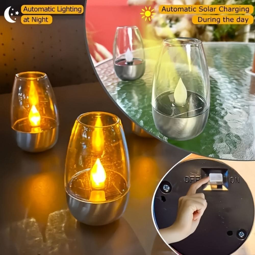 Rechargeable Flickering Lantern for Outdoor and Restaurant Lighting
