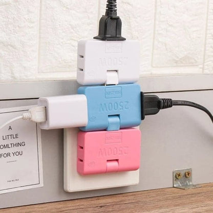 Triple Socket Adapter with 180° Rotation – EU Plug