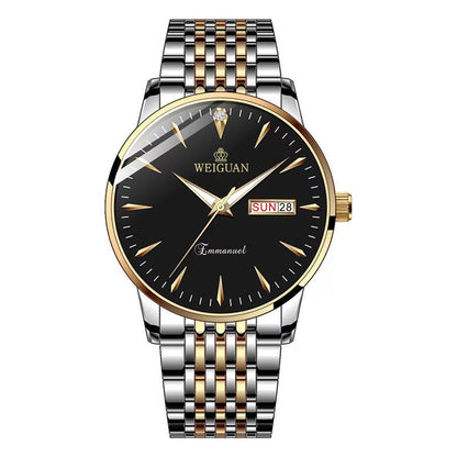 Men's Waterproof Watch with Double Calendar and Luminous Features