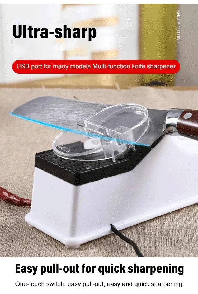 Dual-Sided Electric Knife Sharpener for Effortless Precision