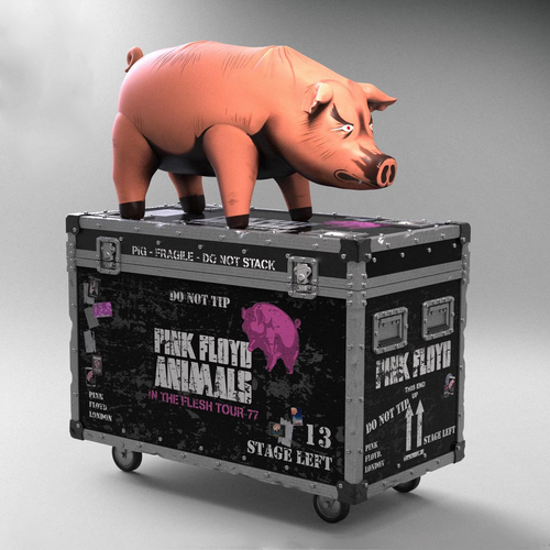 Handcrafted Rock Pig Figurine with Stage-Inspired Base | Limited Edition
